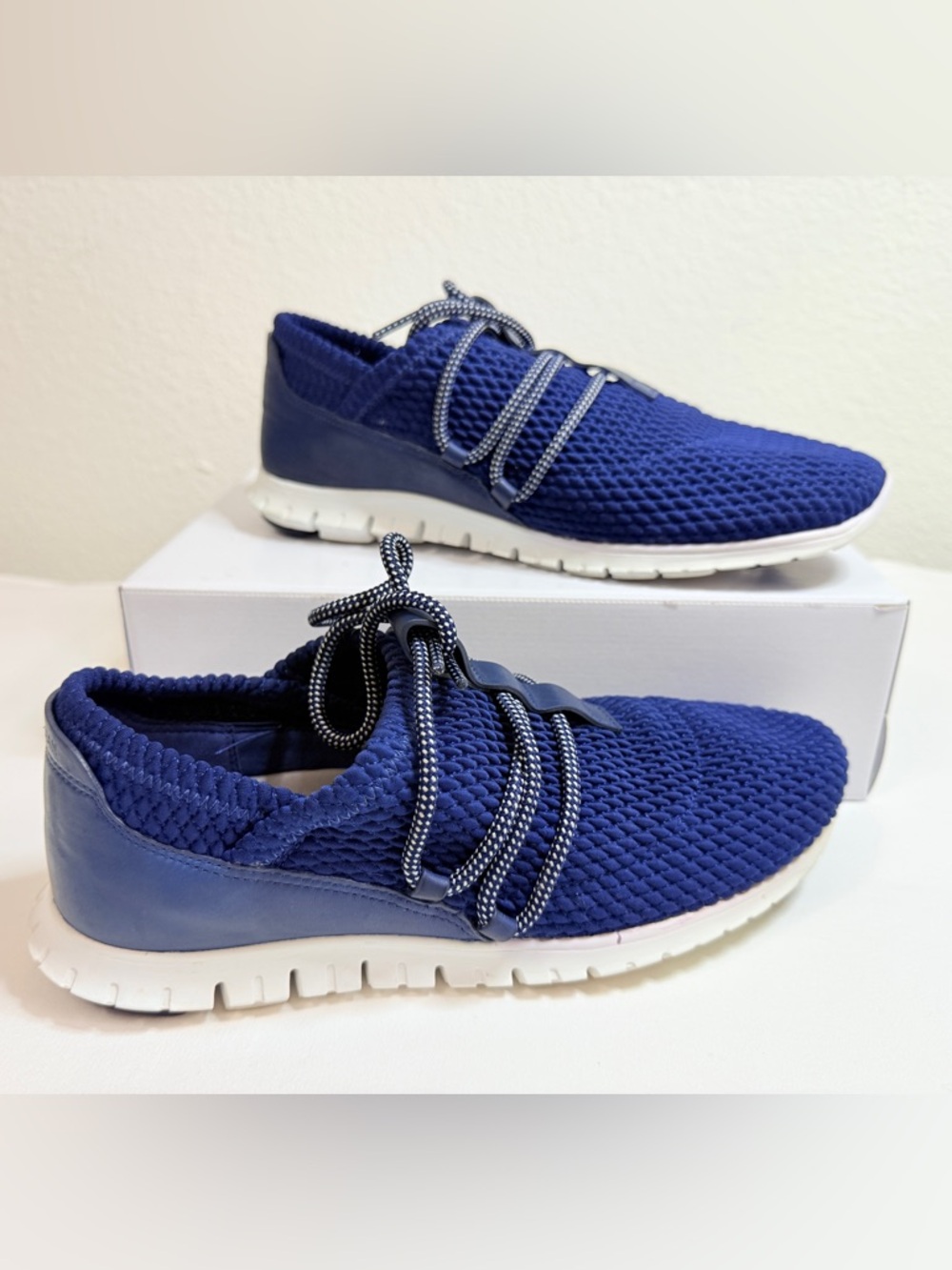Cole Haan ZerøGrand Blue Knit Sneakers Lightweight Comfort Walking Shoes 6.5 - Picture 3 of 16